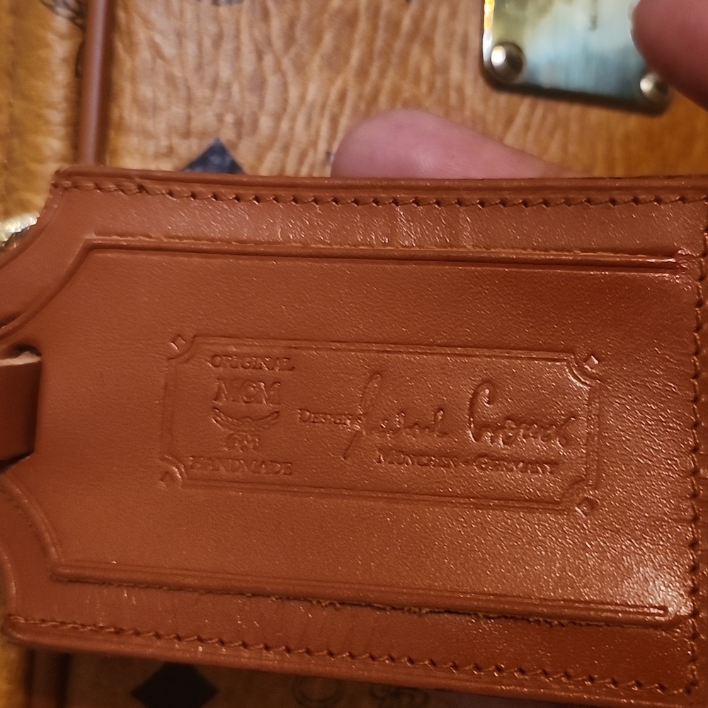 MCM Cognac Visetos Weekender Bag Vintage Made In Germany Unbranded Chains Added - Picture 5 of 17